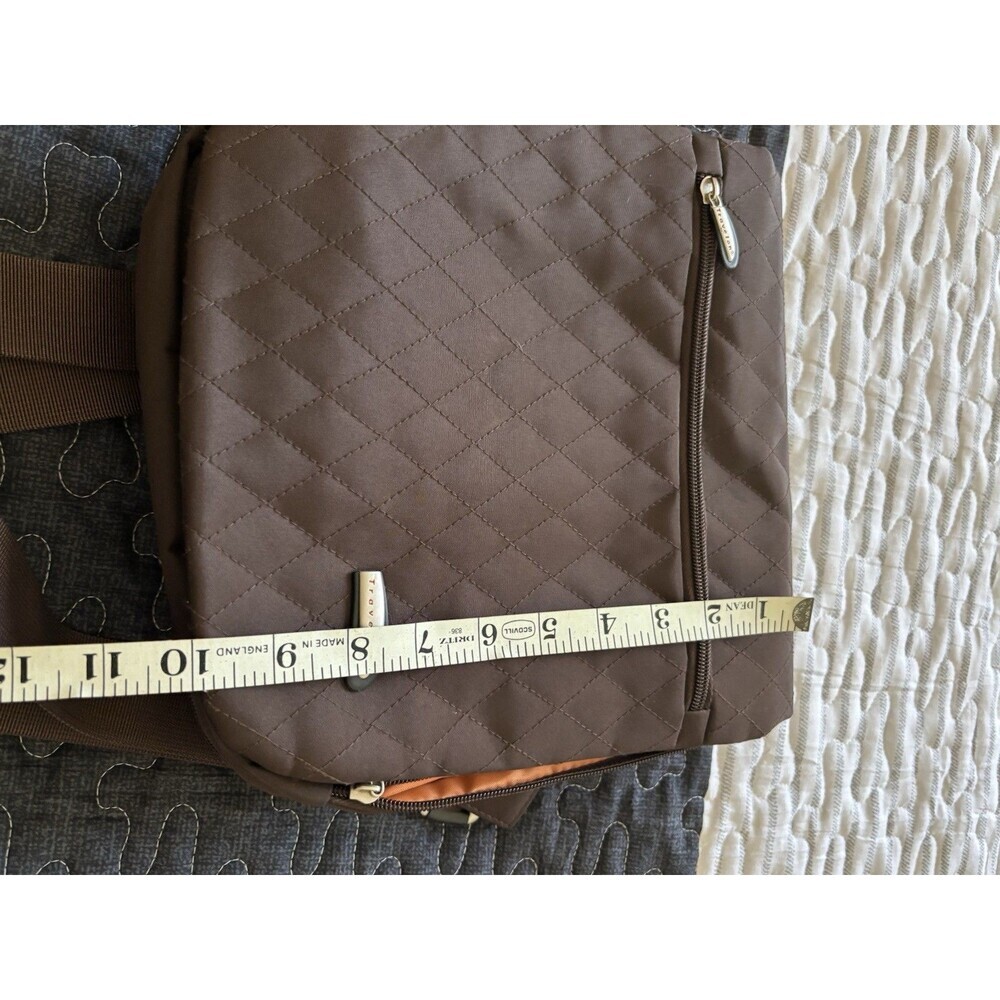 Brown Anti-Theft Travelon Crossbody Bag Purse Handbag Travel Bag 2 Piece - Picture 8 of 15